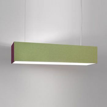 Acoustic LED pendant light with your choice of 2 of our 20 standard acoustic shade colors.