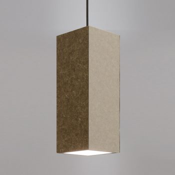 Acoustic LED pendant light with your choice of 2 of our 20 standard acoustic shade colors.