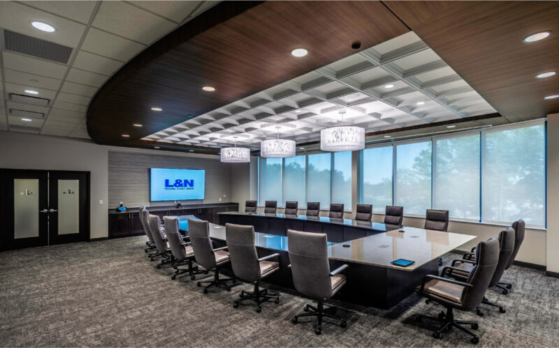 L&N Federal Credit Union Incorporates Lumetta Lighting Into Conference Room Design